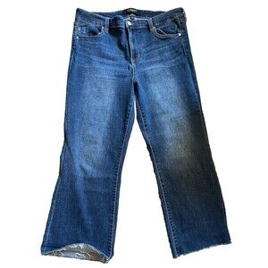 Liverpool Piper Hugger Curved Fray Hem Ankle Skinny Jeans L131804 Size 16/33